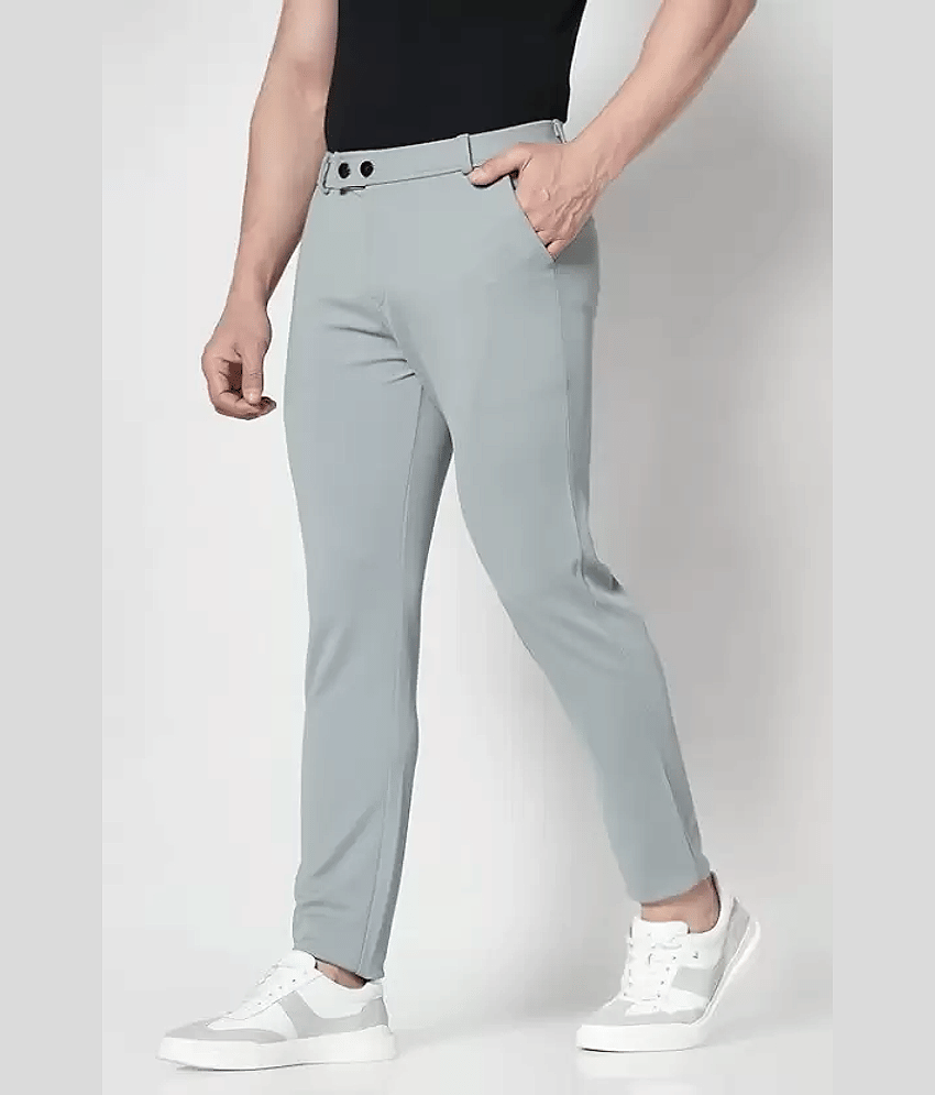 DEARISE Regular Flat Men's Chinos - Grey ( Pack of 1 )