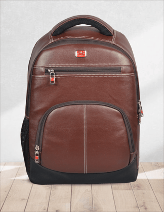 PB Pearlbags 824F Casual Leather Laptop Backpack 30L