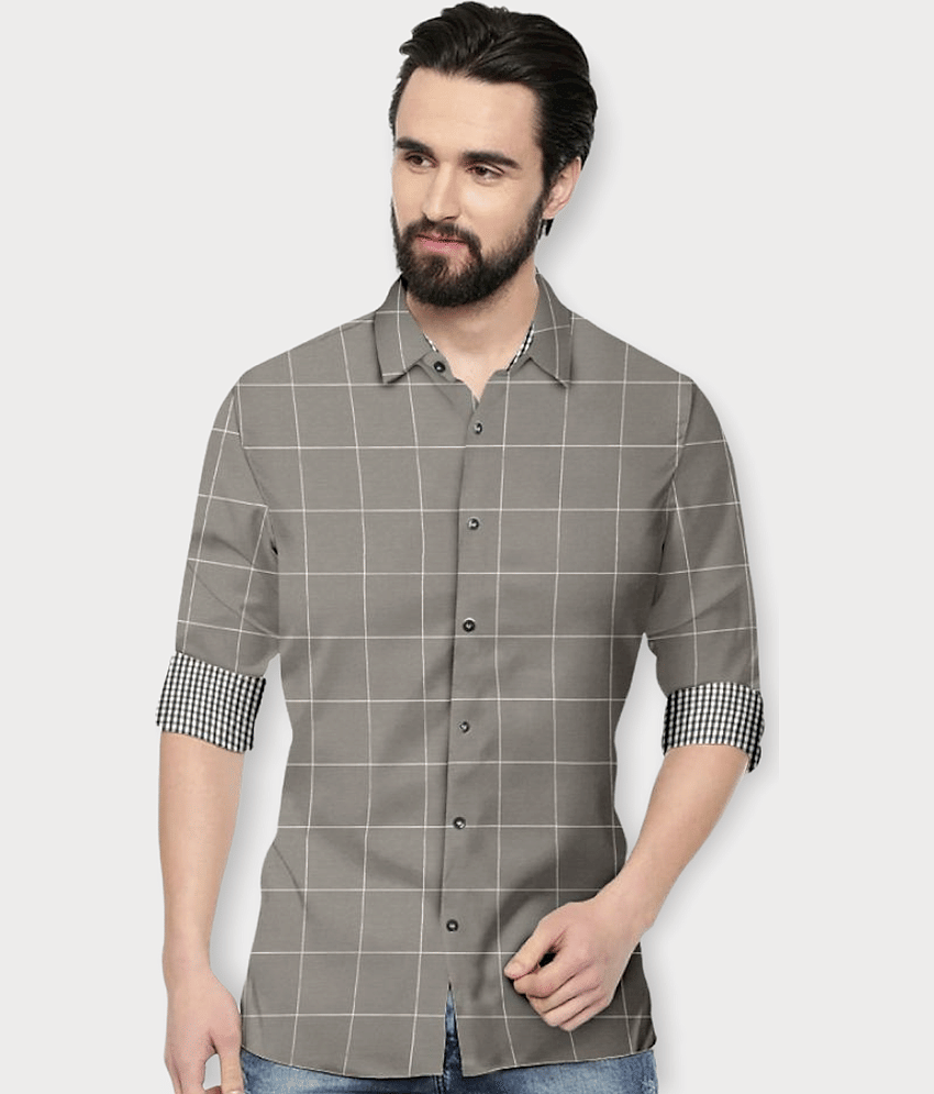 P&V CREATIONS - Orange Cotton Blend Regular Fit Men's Casual Shirt (Pack of 1)