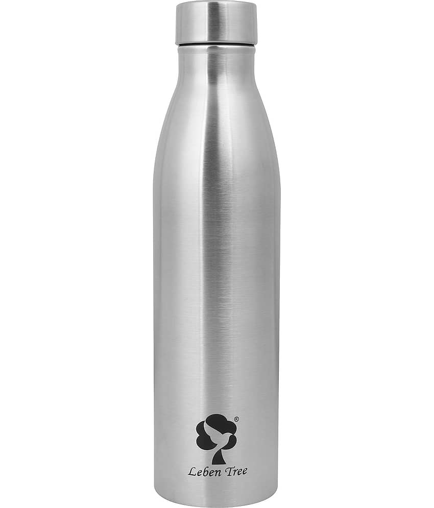 Leben Tree Aqualite Silver Steel Water Bottle 1000 mL ( Set of 1 )
