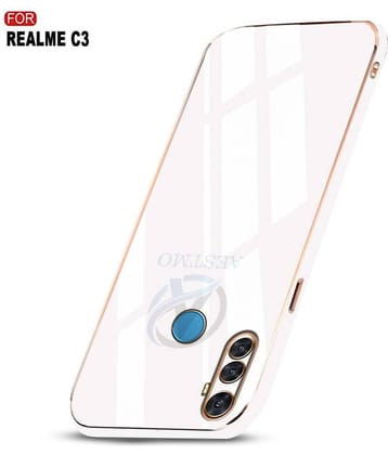 AESTMO - White Polycarbonate Plain Cases Compatible For Realme C3 ( Pack of 1 )