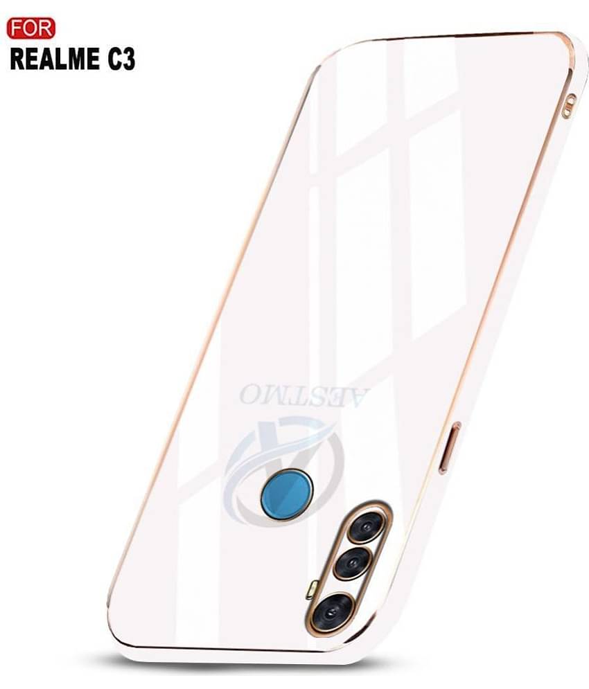 AESTMO - White Polycarbonate Plain Cases Compatible For Realme C3 ( Pack of 1 )