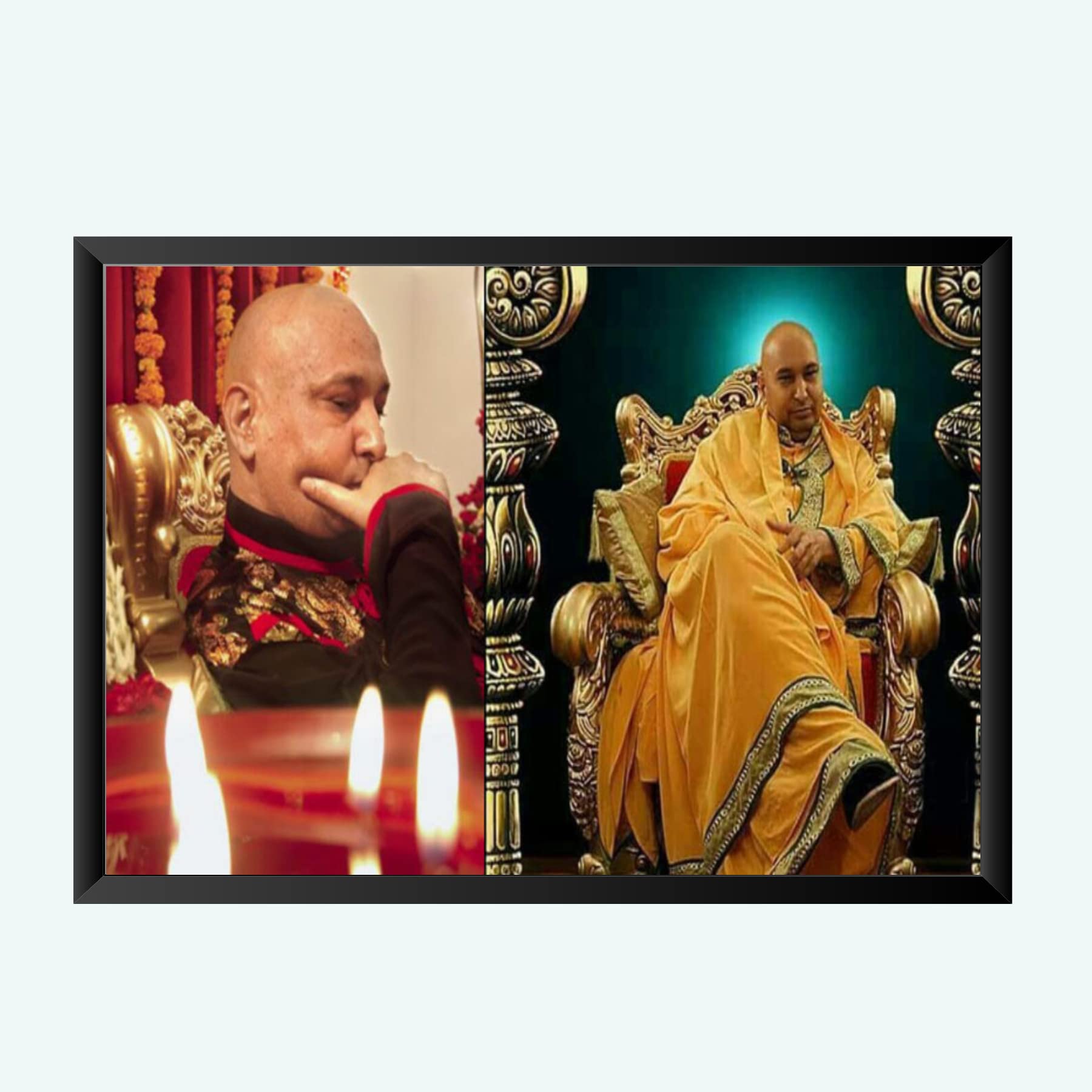 NOKKES Guru ji Best Poster Photo With Frame For Home Bedroom Living room office Photo Frame Size 8X12 In_4