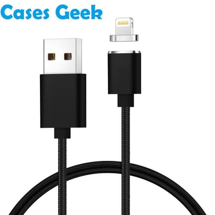 iPhone & Android Magnetic Unbreakable Nylon Banded Lightning USB Cable | Fast Charging with Copper Core-iPhone / Silver