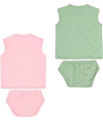 Dongli Pack of 2 Unisex for Baby 100% Cotton ( Multi )