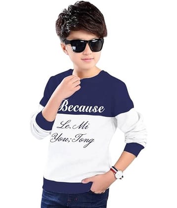 ATLANS CLOTHES Pack of 1 Boys Cotton Blend T-Shirt ( Navy )