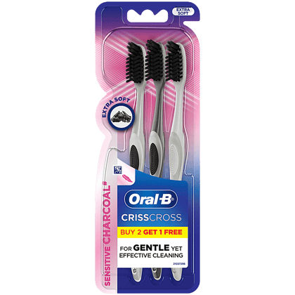 Oral-B Ultrathin Charcoal Toothbrush, 4 Pcs