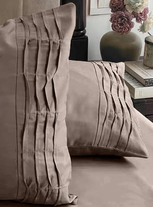 300TC - King size Solid Bedsheet Set (Coffee)-KING / COFFEE