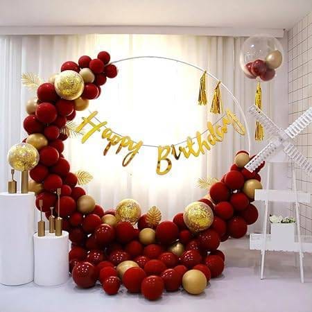 Elegant Birthday Decoration Items Kit - 47Pcs Including Happy Birthday Banner - Party and Festive Needs | Buy online on ZillyBuy