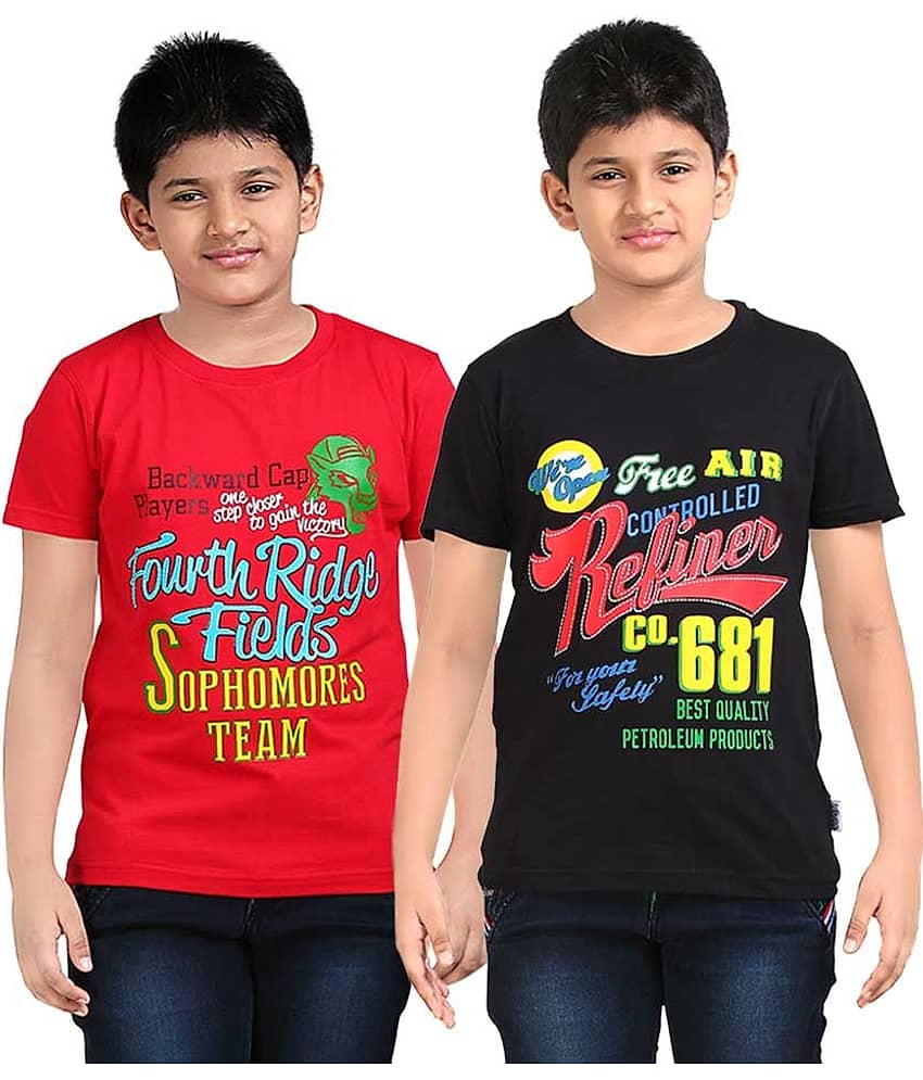 Dongli Pack of 3 Boys Cotton T-Shirt ( Multi Color )