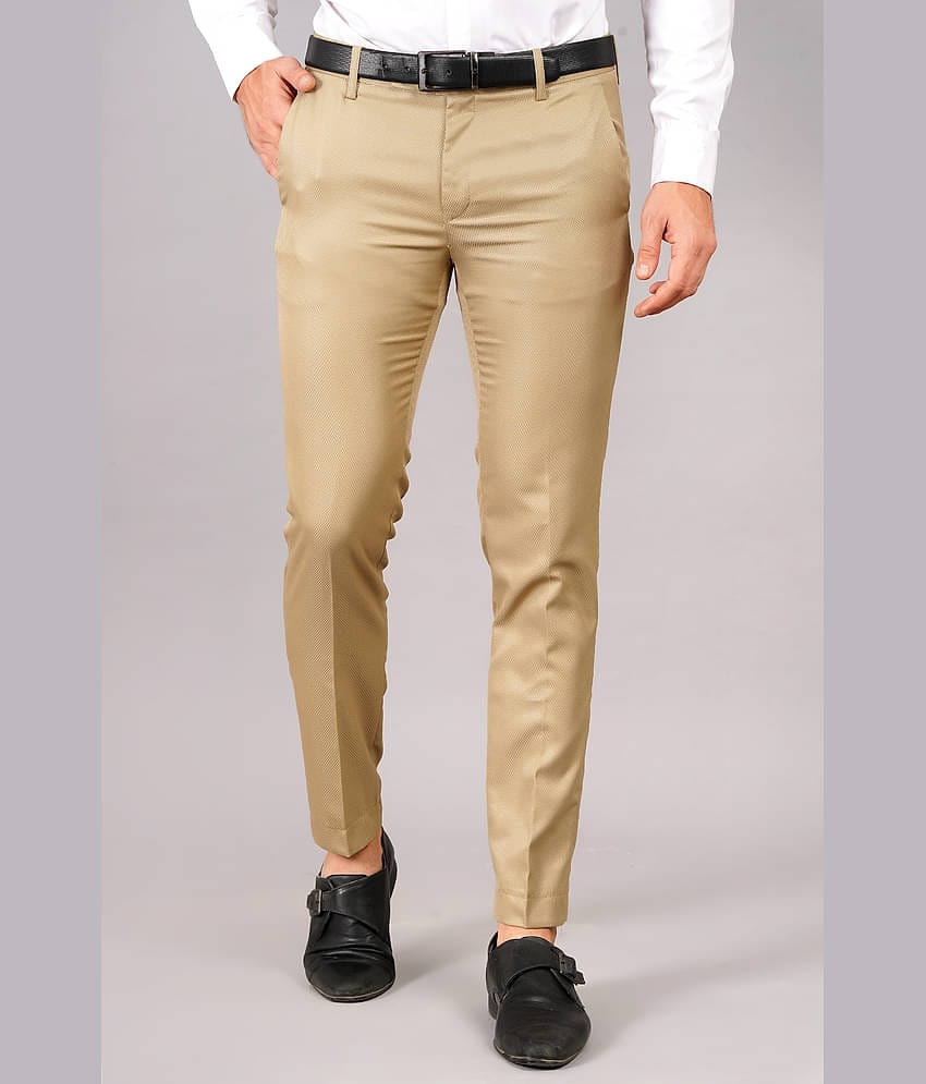 AXOLOTL Regular Flat Men's Formal Trouser - Cream ( Pack of 1 )