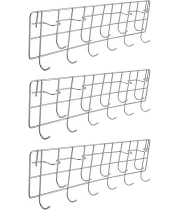 JISUN - Silver Stainless Steel Storage Racks ( Pack of 3 )