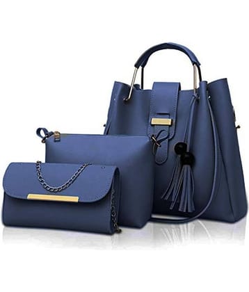 Fargo Blue Faux Leather Handheld
