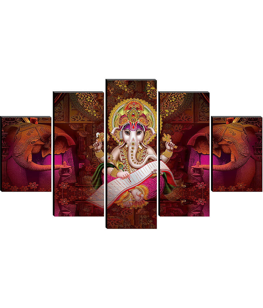 Saf Lord Ganesh Ji Religious Wall Hanging Framed Painting
