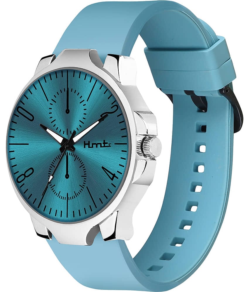 HMTr Blue Silicon Analog Men's Watch