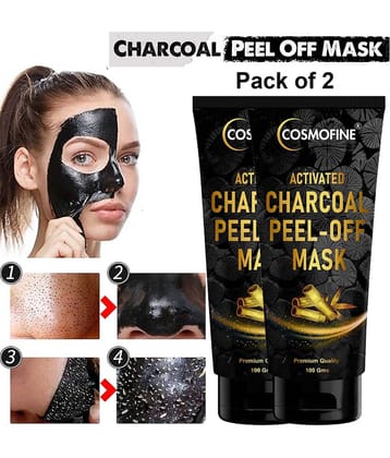 COSMOFINE Oil Removal Activated Charcoal Peel Off Mask For All Skin Type ( Pack of 2 )