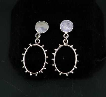 Vintage customized pure e925 sterling silver stud earring, excellent fancy elegant dainty light weight earrings best gifting ear654