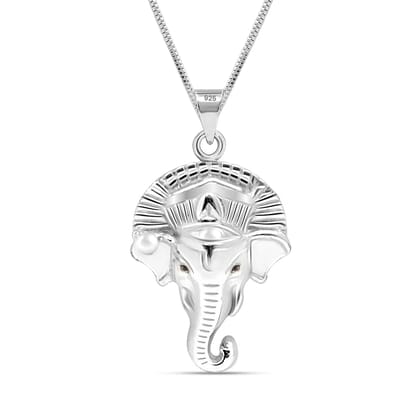 Silver Lord Ganesh Pendant with Chain