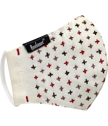 Anekaant - Cream Cotton Mask ( Pack of 1 )