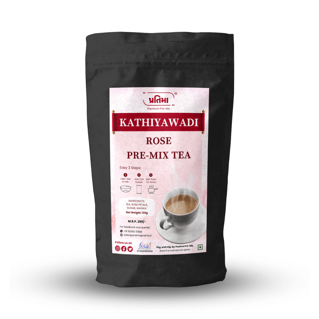Kathiyawadi Rose Tea Pre-Mix  For 1 Liter Milk pack of 3