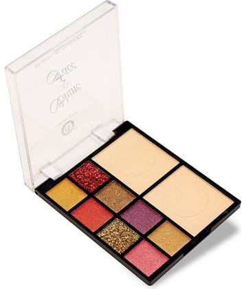 Colors Queen Shine On Face Eye Shadow Powder Colours 18g (Pack of 1 )