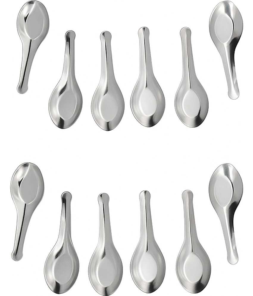 Dynore Heavy Masala spoon Stainless Steel Coffee Spoon Silver ( Pack of 12 )