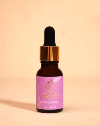 ELYNN APOTHECARY Blended Diffuser Oil - Cotton Flower (15ml) | Premium Aromatic Oil for Home Fragrance & Aromatherapy | Elegant Amber Bottle