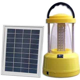 SOLAR UNIVERSE INDIA ABS Plastic Solar LED Lantern with Solar Panel, Electricity Charger & Mobile Charger 3 hrs Lantern Emergency Light