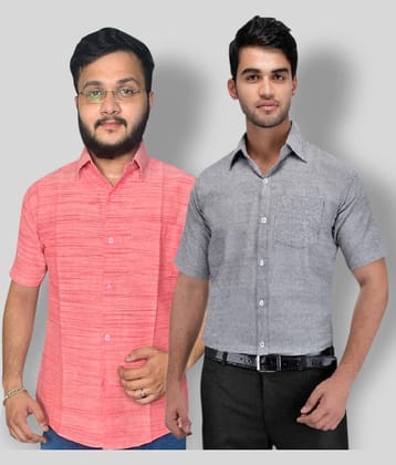 DESHBANDHU DBK - Multicolor Cotton Regular Fit Men's Formal Shirt (Pack of 2)