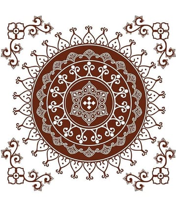 Decor Villa Brown Paper Rangoli - Pack of 1