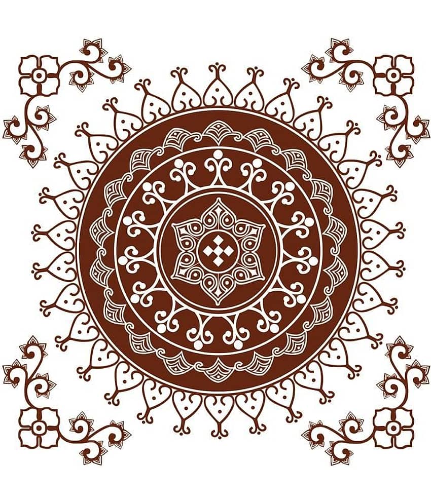 Decor Villa Brown Paper Rangoli - Pack of 1