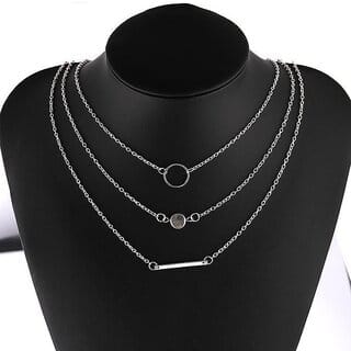 Classy 3 Layered Chain Silver Plated
