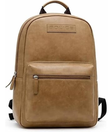 Police 30 Ltrs Leather Backpack *For Men & Women ( Brown )