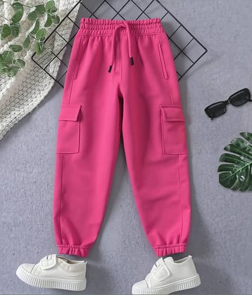 Trampoline Pack of 1 Girls Cotton Cargos ( Pink )