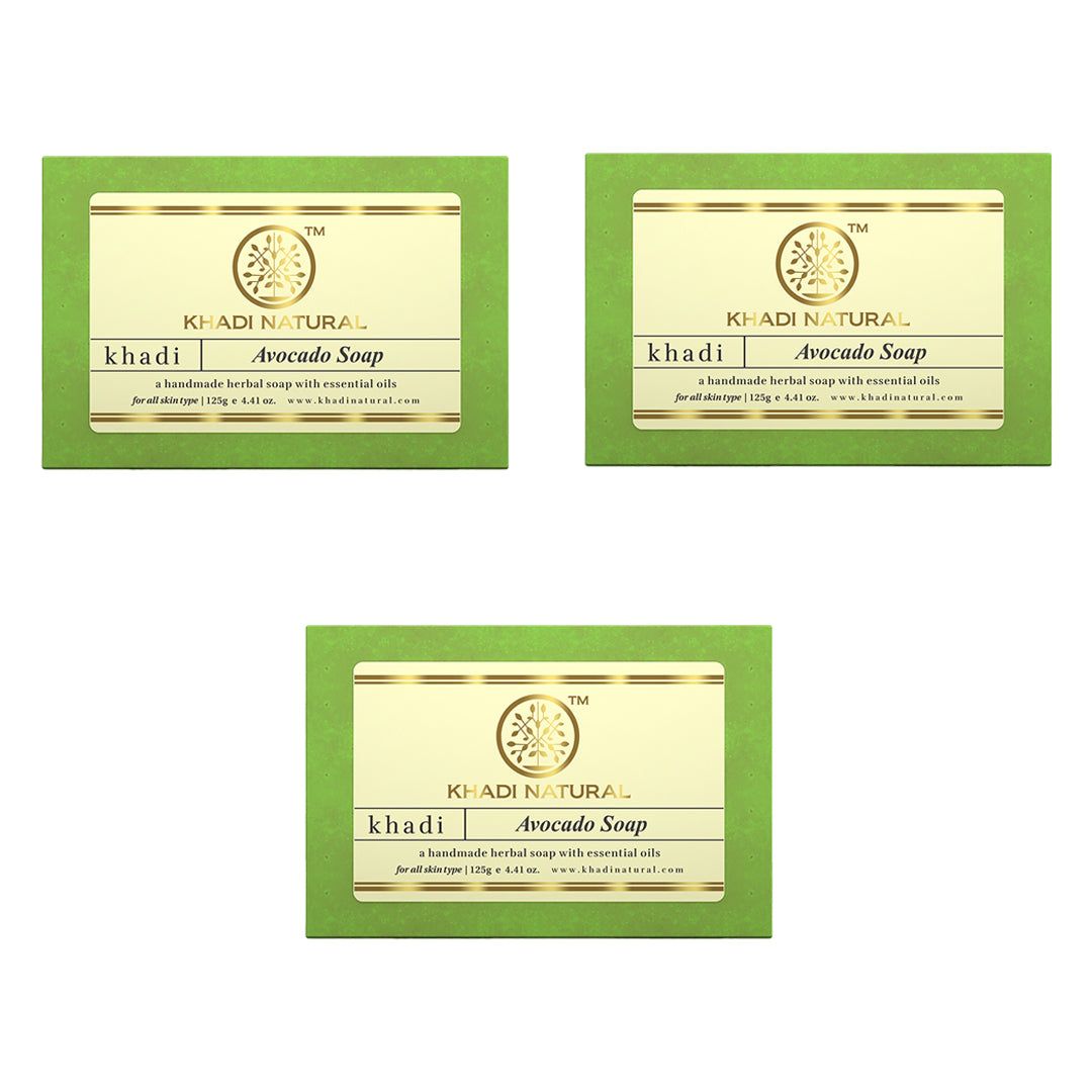 Khadi Natural Herbal Avocado Soap Combo Pack Of 3 – 125gm Each