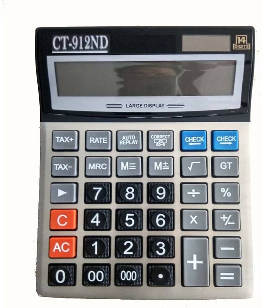 CT-912ND Premium Quality Big Display/Big Button 12 Digit  Big Size Calculator