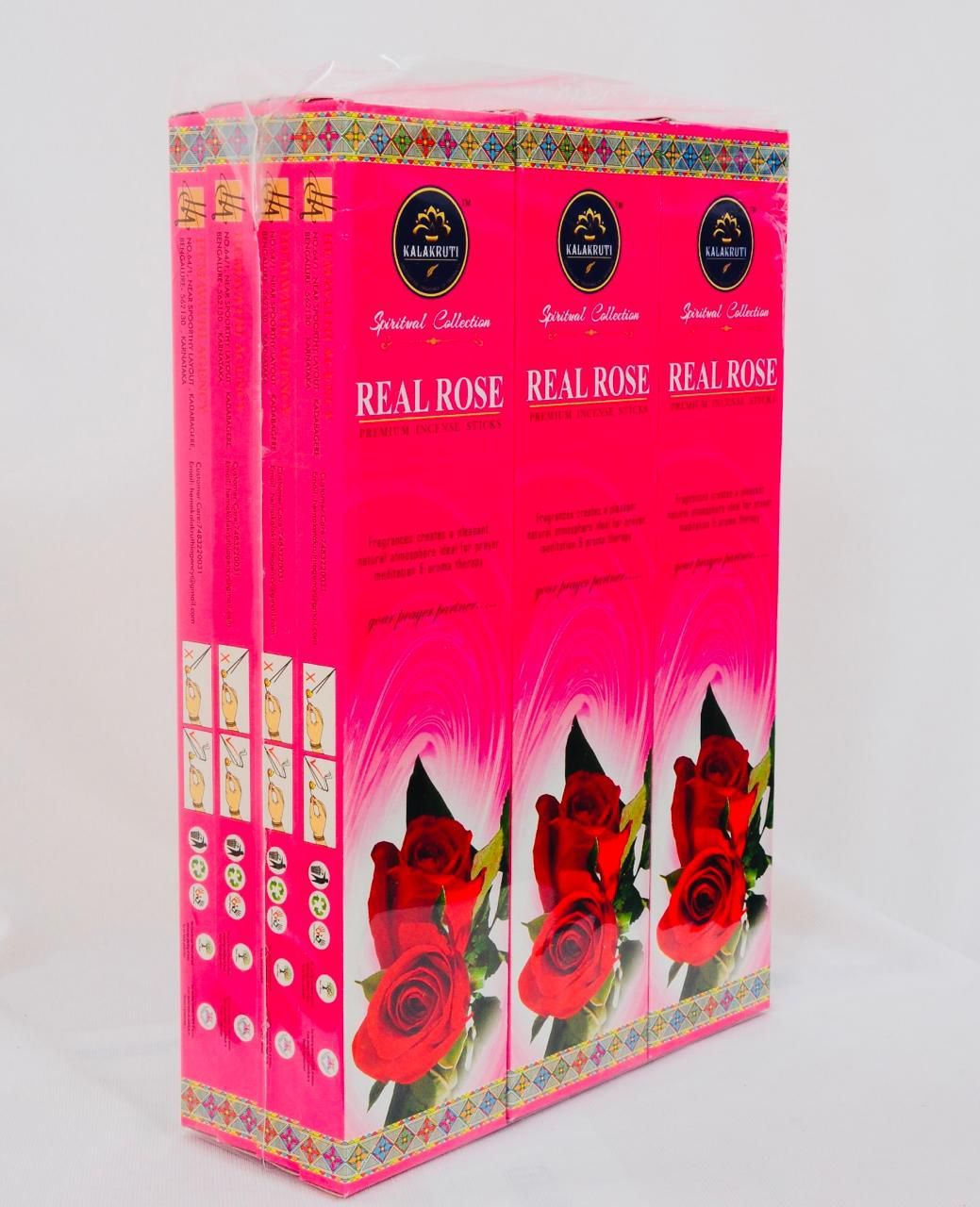 Real Rose  Incense Sticks 6 Pcs