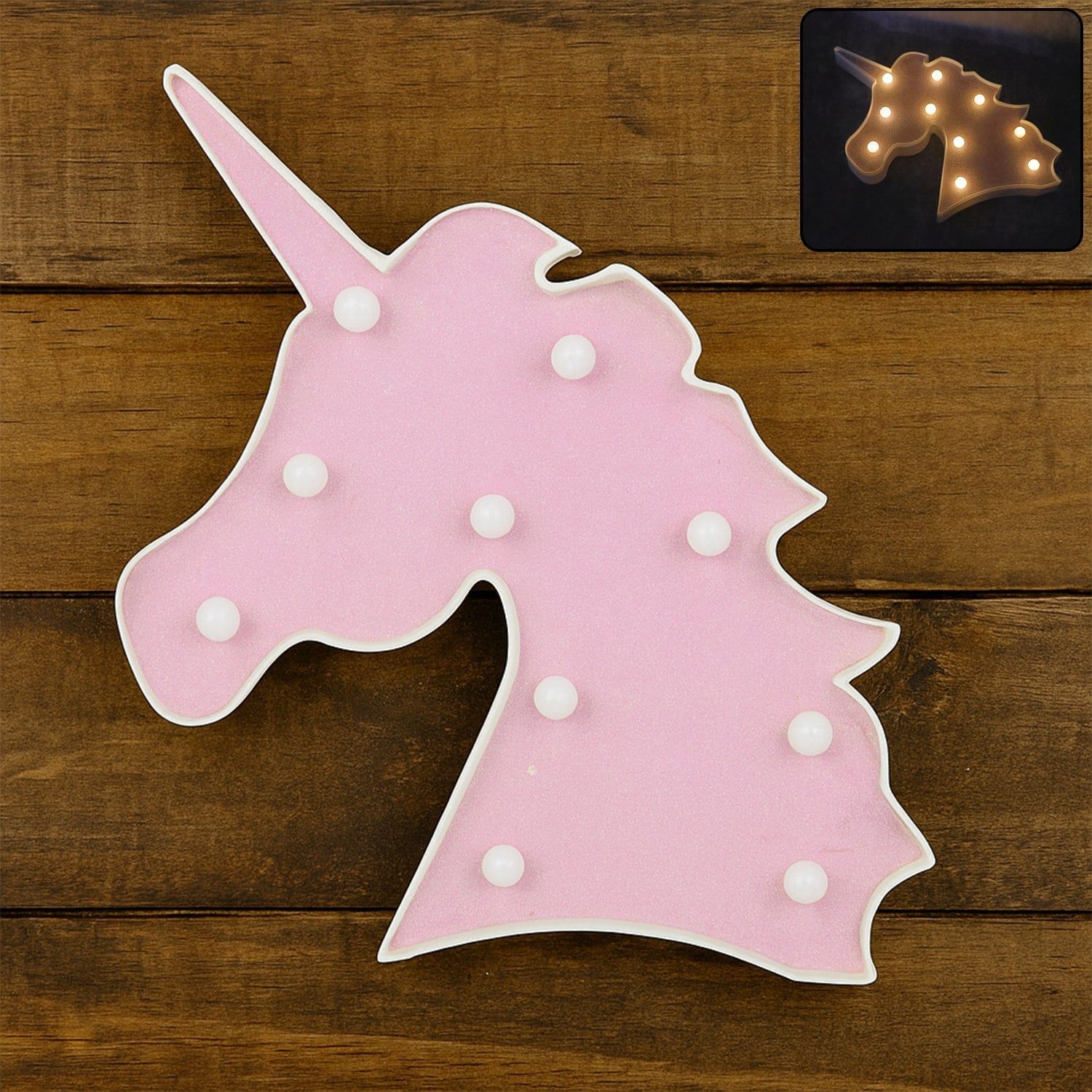Unicorn Shaped LED Decorative Night Light (1 Pc)_assorted colour