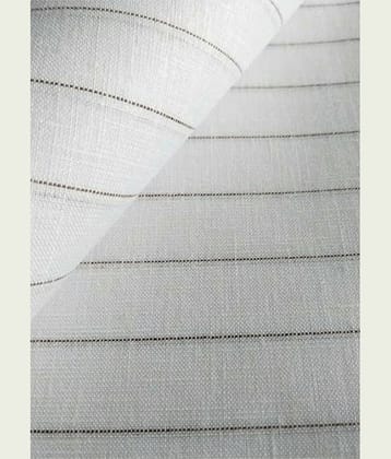 Makhanchor - White Linen Men's Unstitched Shirt Piece ( Pack of 1 )