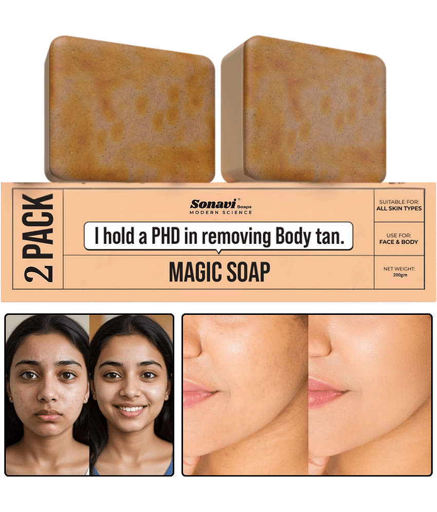 Sonavi Skin Whitening GHARSOAP Soap for All Skin Type ( Pack of 2 )