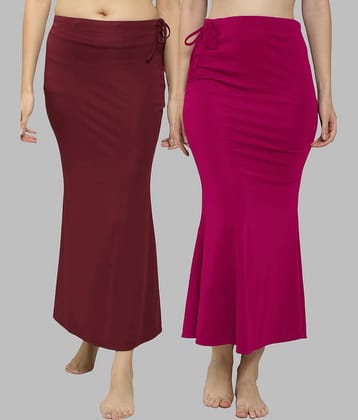 N-Gal Multicoloured Lycra Petticoat - Pack of 2