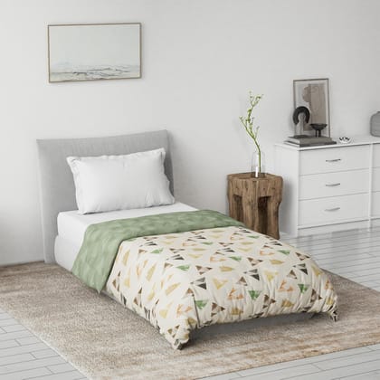 DDECOR - Primary Collection 100% Cotton Geometric Pattern VOIL Single Dohar|137 CM X 229 CM| - Green