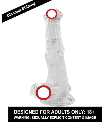 Transparent Jelly Horse Dildo | Big Dildo | 10 Inch Artificial Penis | Sexual Dildo For Women By Naughty Nights + Free Lubricant