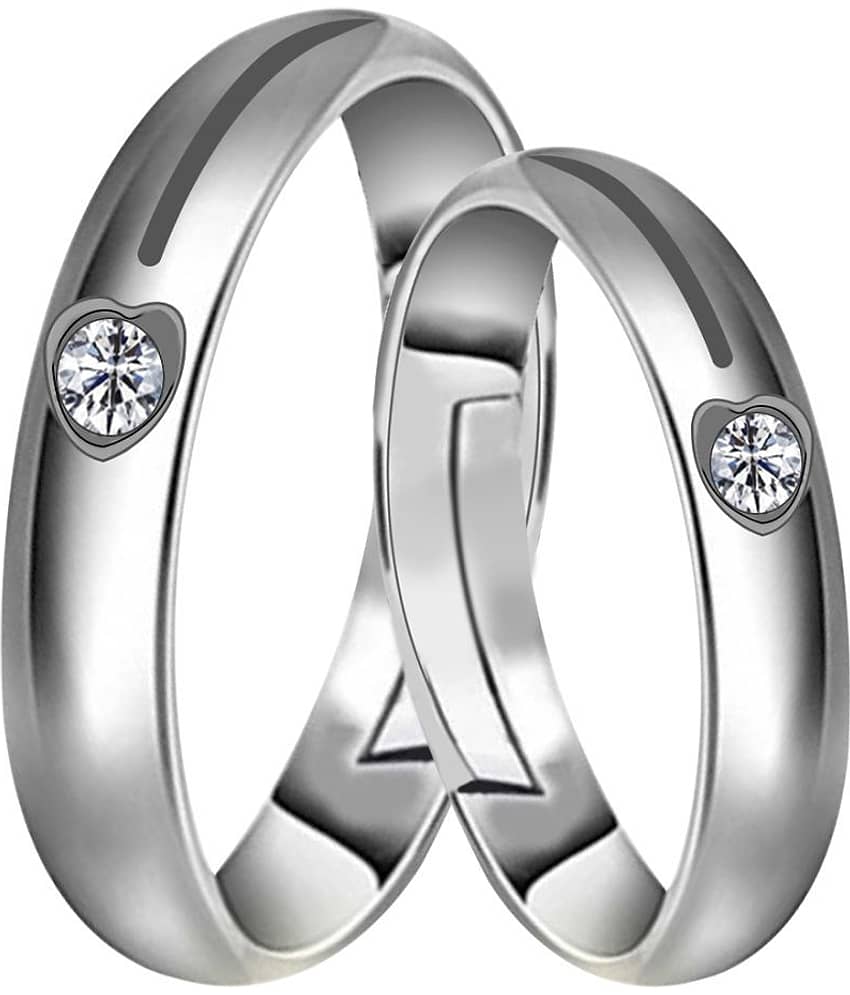 Paola  Adjustable Couple Rings Set for lovers Silver plated Elegant couple Ring For Men and Women Jewellery