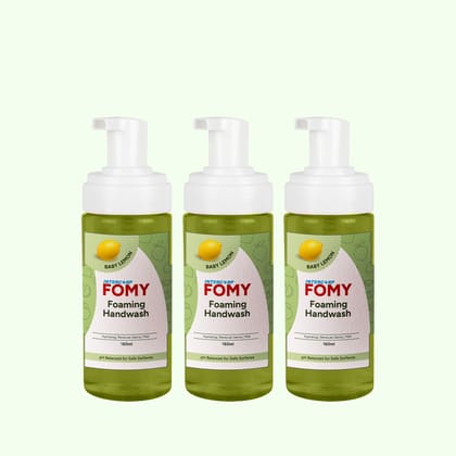 Intercorp Fomy Antibacterial Soft Refreshing Foam Hand Wash, 160 ml Each (Baby Lemon - Pack of 3) Intercorp Fomy Antibacterial Soft Refreshing Foam Hand Wash, 160 ml Each (Baby Lemon - Pack of 3)