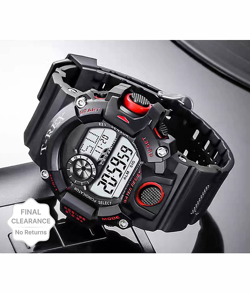 Trex Black Silicon Digital Men's Watch