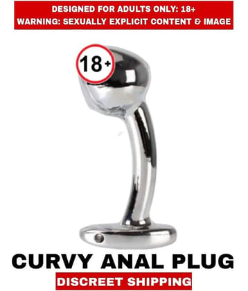 ADULT SEX TOYS CURVY STAINLESS SMOOTH STELL ANAL PLUG For UNISEX
