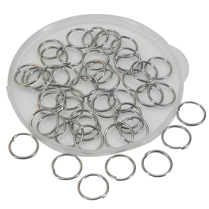 Tarnish Resistant 304-Stainless Steel Jump Rings 8x0.7 MM (65+ Pieces, 5 Grams) Silver Color For Jewellery Making-5 Grams (65+ Pieces)