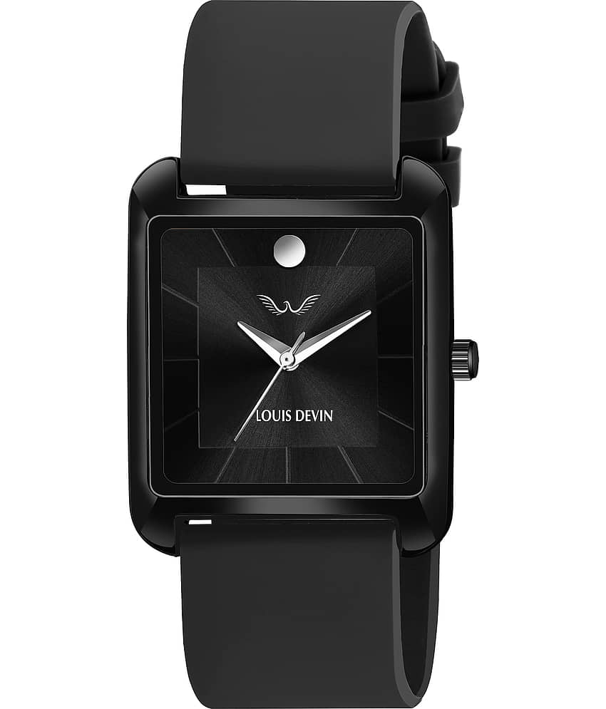 LOUIS DEVIN - Black Silicon Analog Men's Watch