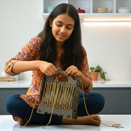 Lacing DIY Wooden Handbag Craft Kit – Threading and Lacing Activity to Make Your Own Wooden Handbag for Kids